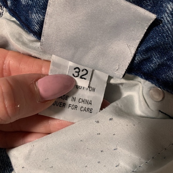 DNM Collection Mens Bleached Slim Fit Jeans Sz 32 - Picture 8 of 10